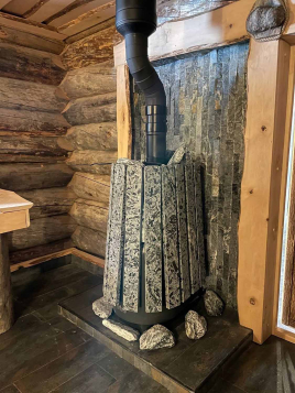 Дровяная банная печь GrillD Cometa Vega 240 Long Max Stone (Серпентинит)