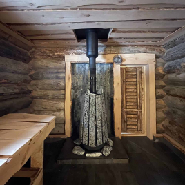 Дровяная банная печь GrillD Cometa Vega 240 Long Max Stone (Серпентинит)