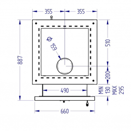 Дровяная печь для бани Klover KLV RT 50 RV