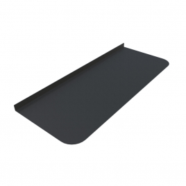 Предтопочный лист BLACK 980х400х0,5мм (R75)