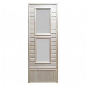 Дверь DoorWood 75х185, липа с двумя стеклянными вставками